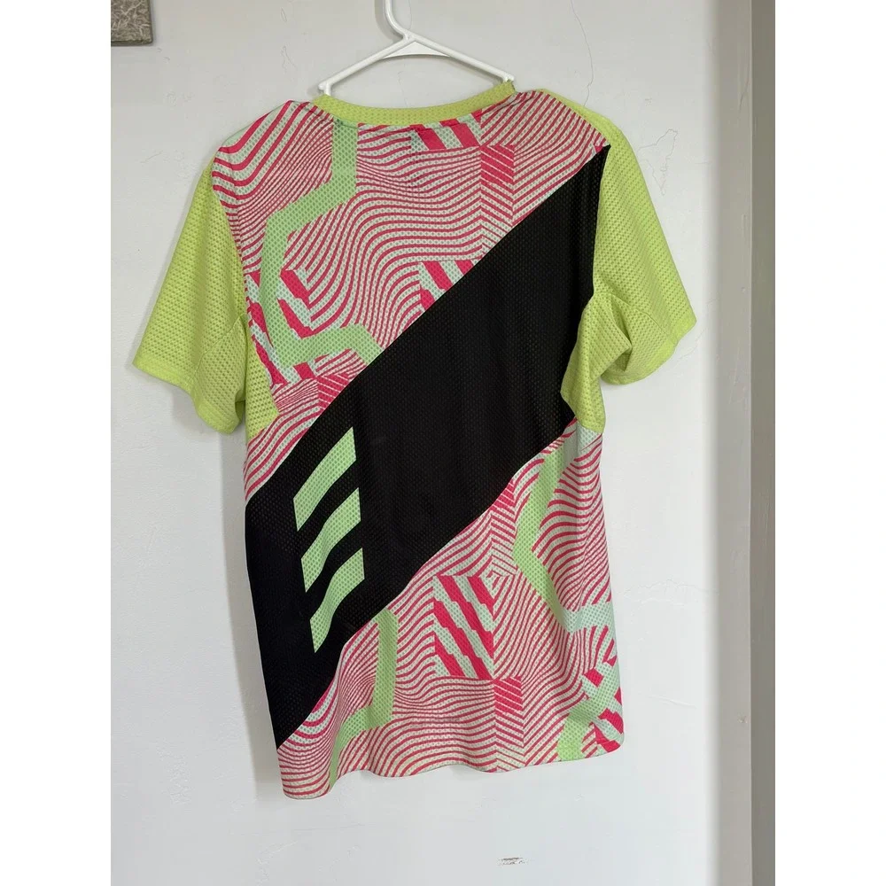 Adidas Terrex Agravic Trail Running Shirt Mens Large Pulse Lime Aeroready Mesh